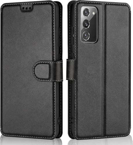 Vista 16 de QLTYPRI Para Samsung Galaxy A14 Case Premium PU Leather Simple Wallet Case [Ranuras para tarjetas] [Soporte manos libres] [Cierre magnético] Funda