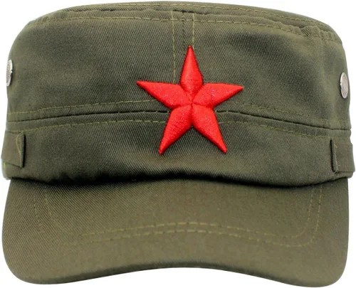 Vista 2 de COOLSOME Vintage Fatigue Red Star Mao Army Sombrero militar