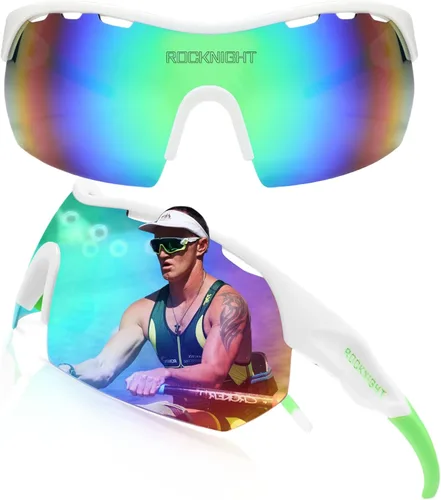 Vista 8 de ROCKNIGHT Polarized Sports Sunglasses for Cycling, Biking, Baseball & Volleyball - UV Protection, Lightweight & Durable