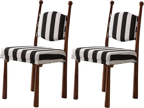 Vista 10 de Sillas de comedor de madera, sillas de cocina con material de lana de cordero, asiento tapizado, silla de sala de estar para estudio y comedor, sala