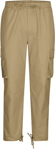 Vista 5 de Pantalones cargo de pierna recta para hombre, pantalones casuales sueltos para hombre, con cremallera, pantalones de senderismo atléticos