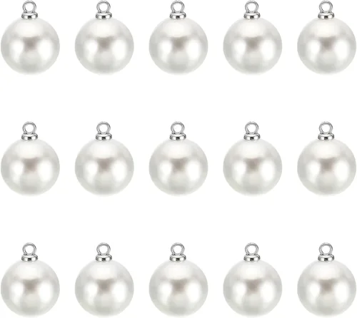 Vista 15 de PATIKIL 150 cuentas de perlas de perlas de imitación de perlas colgantes de bricolaje para hacer joyas, pulseras, aretes, collar