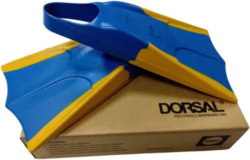 Vista 5 de DORSAL Aletas flotantes para bodyboard y bodysurf (aletas) de goma natural cómoda para natación, buceo, surf Negro/Verde