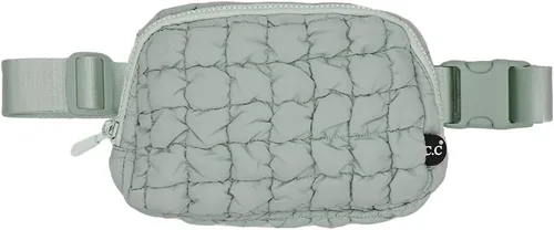 Vista 28 de C.C Bolsa de cintura para mujeres – Riñonera acolchada cruzada para el cuerpo con correa ajustable, idea de regalo de moda, Ajuste regular