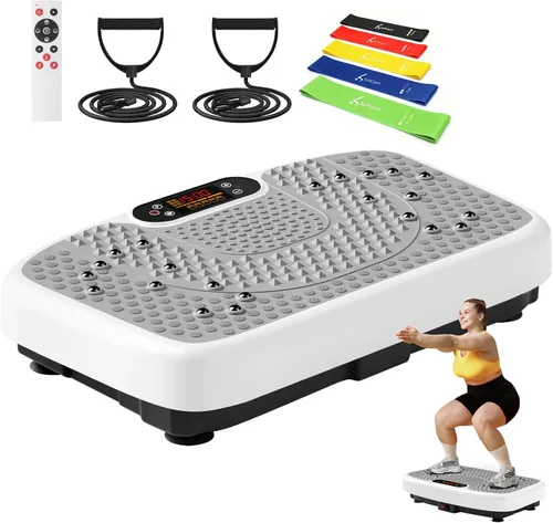 Vista 16 de SoftGym Máquina de ejercicios con placa de vibración para drenaje linfático Negro