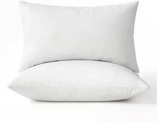 Vista 13 de MIULEE - Relleno de almohada de plumas 12x20, cojín decorativo de plumón para sofá, cama, sofá, cama, relleno de almohada esponjoso de tela