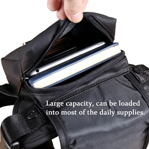 Vista 5 de Fekesu Oxford bolsa de pierna para hombres motocicleta equitación mujeres Fanny Pack al aire libre viaje pesca senderismo ciclismo cadera bolsas
