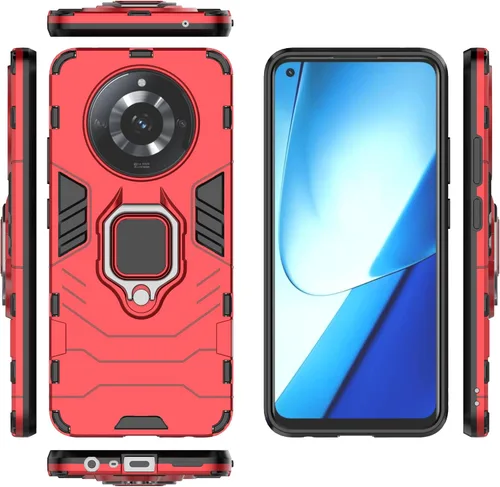 Vista 18 de Funda compatible con Realme 11 5G, carcasa de soporte compatible con Realme 11 5G RMX3751, funda negra