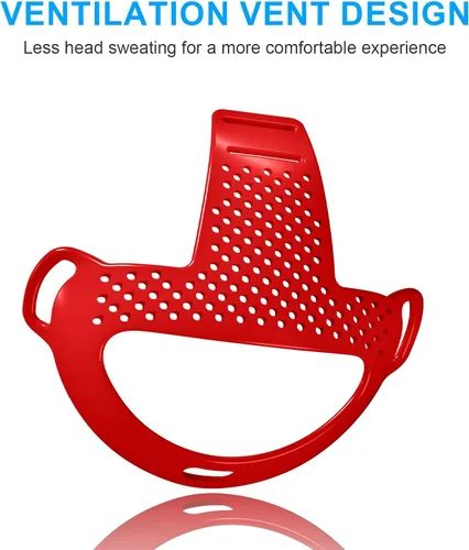 Vista 2 de VR Head Strap Pad for Quest 3 Headset Accessories, TPU Head Strap Cushion for Quest 3 Head Strap, Bracket for The Back of The Head Headstrap (Red)