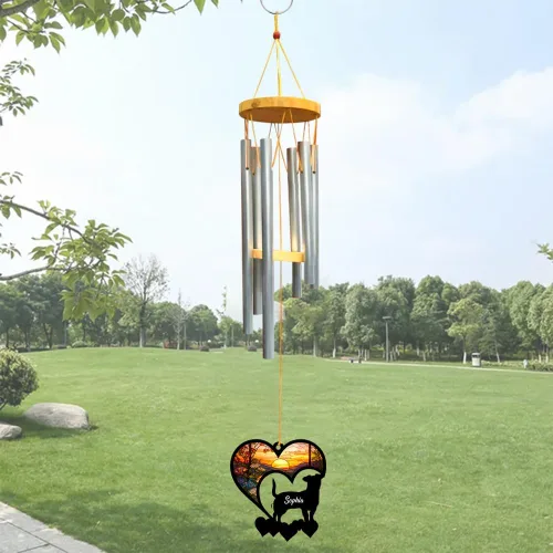Vista 6 de Campanillas de viento personalizadas para perros, campanillas de viento conmemorativas para perros, campanillas de viento para pérdida de mascotas A3