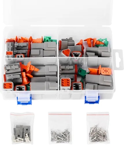 Vista 9 de Kit de conectores DT Deutsch gris de 452 piezas, 2 3 4 6 8 12 pines, impermeable, herramienta de extracción de conector DT, herramientas