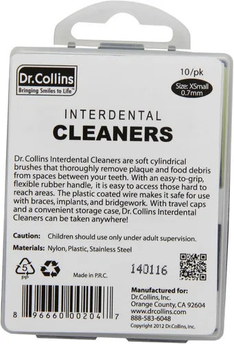 Vista 2 de Dr. Collins Limpiadores interdentales extra pequeños, paquete de 10