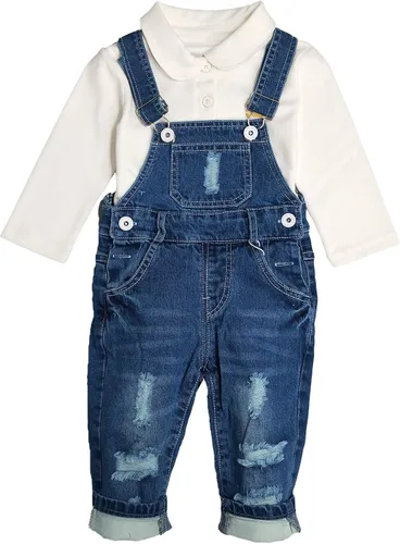 Vista 7 de Conjunto de pantalones de jean para bebés y niños pequeños