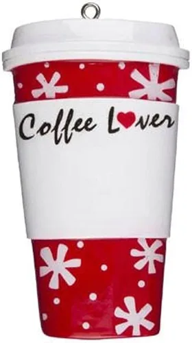 Vista 3 de Adorno personalizado 2024 Taza para amantes del café, regalo de árbol de Navidad, celebración personalizada Ornament Station - Personalización