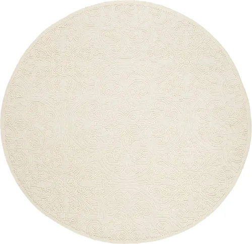 Vista 19 de SAFAVIEH Trace Collection - Alfombra decorativa de 2 x 3 pies, color marfil, lana hecha a mano, ideal para zonas de alto tráfico en entrada, sala