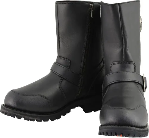 Vista 4 de Milwaukee Leather MBM9090 - Botas de motocicleta para hombre, de 9 pulgadas, con protector de palanca de cambios