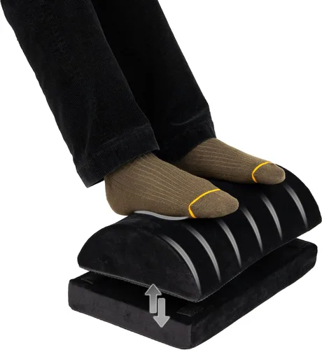 Vista 9 de Mind Reader Reposapiés, debajo del escritorio en el trabajo, ergonómico, oficina, espuma, negro