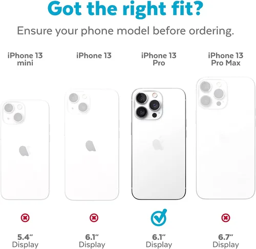 Vista 9 de Speck CandyShell Pro - Funda para iPhone 13 Pro, protección contra caídas y resistente a arañazos con protección de doble capa y diseño delgado