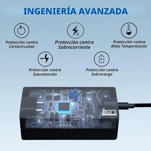 Vista 6 de Cargador original para portátil de 65 W, 44 W, 1796, 1706, 1800, 1625, compatible con Microsoft Surface Pro 10 9 8 7+ 7 6 Windows 5 4 3 2 Fit