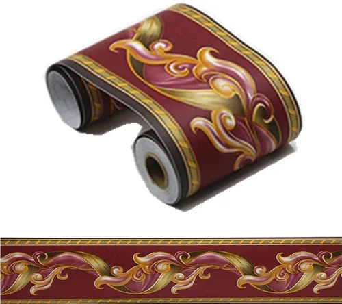 Vista 3 de TOOLDECO Papel tapiz autoadhesivo con diseño floral rojo, para encimera de cocina, azulejos, adhesivo para baño, cocina, pared, techo, 4.2 pulgadas