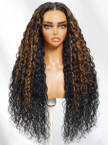 Vista 38 de Pelucas de cabello humano Bob de Beauty Forever, rubia con raíces marrones, parte lateral, corte recto, 7x5 encaje HD, adiós a los nudos, peluca Bob
