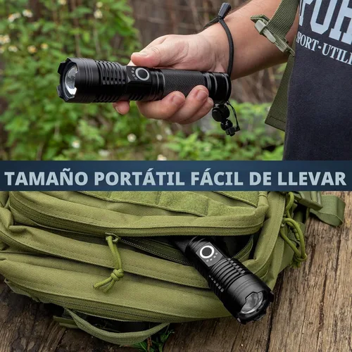 Vista 5 de Linterna recargable de 99,000 lúmenes - Paquete de 3 linternas LED brillantes con 5 modos, linterna impermeable de mano para camping, hogar, exterior
