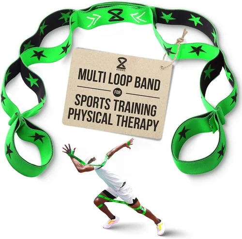Vista 2 de Two8 Bands Multi Loop Resistance Band for Working Out - Home Gym Loop Resistance Bands for Women & Men, Athletic Rehab Equipment Workout Loops
