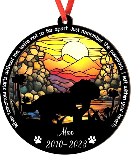 Vista 9 de Adorno personalizado para atrapasoles de sabueso afgano, adorno de Navidad de sabueso afgano – Regalo para perro amante, sabueso afgano