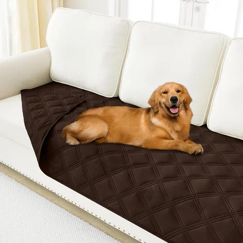 Vista 68 de Smiry Funda impermeable para cama de perro, manta reversible para mascotas para sofá Manta suave lavable para perro, funda a prueba de fugas