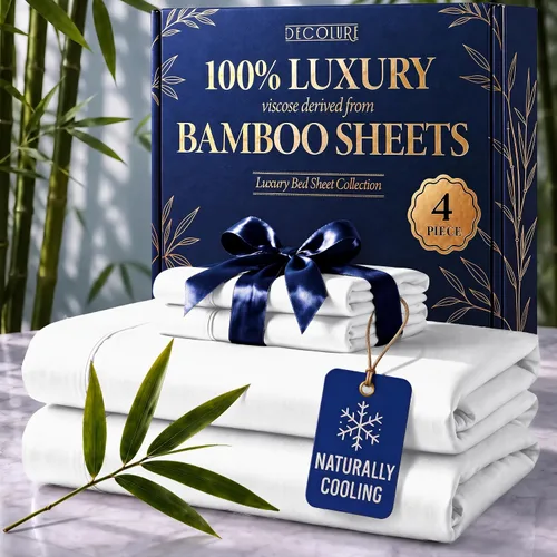Vista 16 de DECOLURE Sábanas 100% Viscosa Derivada de Bambú Tamaño Individual - Sábanas de Lujo de 3 Piezas Naturalmente Refrescantes, Juego de Cama Ultra Suave