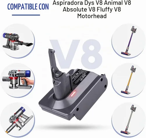 Vista 6 de Adaptador EID V8 para aspiradora Dyson V8, convertidor para batería DeWalt de 20 V a alimentación para Dyson V8 Animal Absolute Motorhead Fluffy