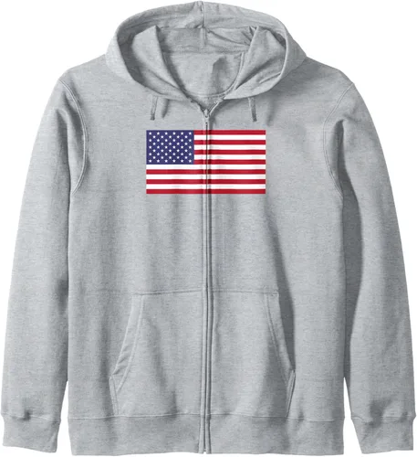 Vista 3 de United States USA American Flag USA Fans America Lovers Zip Hoodie
