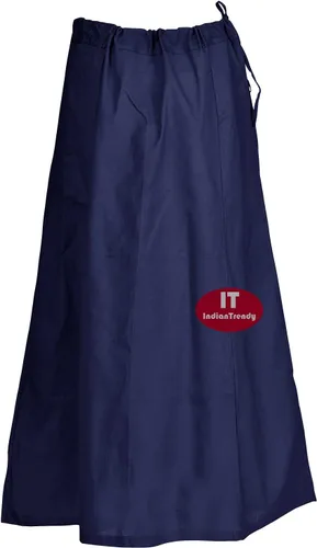 Vista 13 de Indian Trendy Sari Enagua de Algodón Cosida Cintura Ajustable Sari Enagua Forro Falda