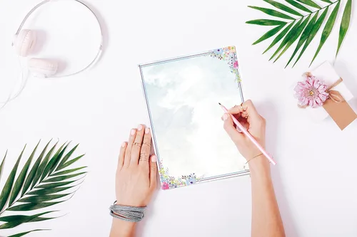Vista 4 de Better Office Products Papel de papelería, 100 hojas, papelería de escritura de letras florales, tamaño carta de 8.5 x 11 pulgadas, 6 diseños únicos