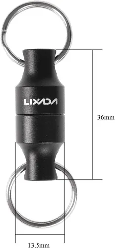 Vista 9 de LIXADA Soporte de liberación de red magnética para pesca Zinger Retractores de red de pesca con mosca, clip magnético, conector de red de aterrizaje