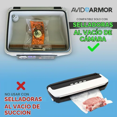 Vista 3 de Avid Armor Bolsas para máquina de cámara de 3.5 mil, bolsas de sellado al vacío de cámara precortadas, bolsa de sellado resistente, sellador