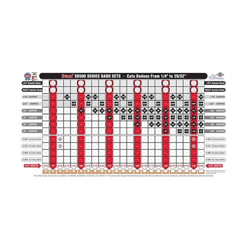 Vista 7 de Freud SD508 Super Dado Stack Dado de 8 pulgadas, tamaño único, multicolor