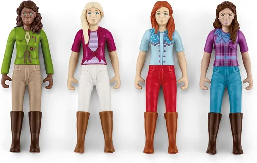 Vista 8 de Schleich Horse Club - Juego completo de figuras de juguete de 40 piezas del Horse Club Rider - Figuras articuladas de jinete de Hannah, Sofia, Lisa
