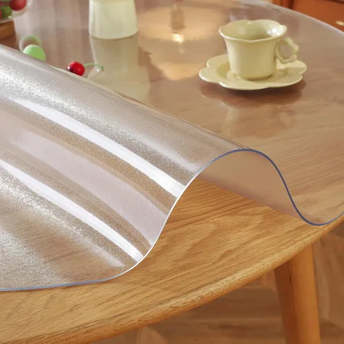 Vista 10 de LovePads - Protector de mesa redondo transparente, 1,5 mm de grosor, 76 cm de plástico, mantel de vinilo impermeable redondo, almohadilla protectora