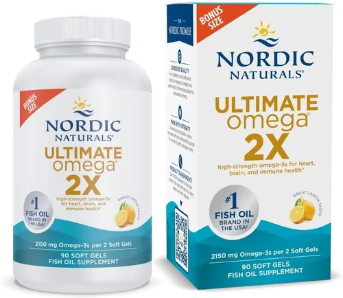 Vista 12 de Nordic Naturals Ultimate Omega 2X, sabor a limón, 60 geles suaves, 2150 mg de omega-3, aceite de pescado de alta potencia con EPA y DHA, promueve