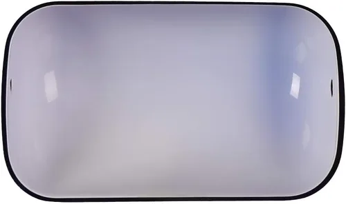 Vista 4 de Cubierta de reemplazo de pantalla de lámpara de banqueros de vidrio, L8.85 W5.11 (azul)