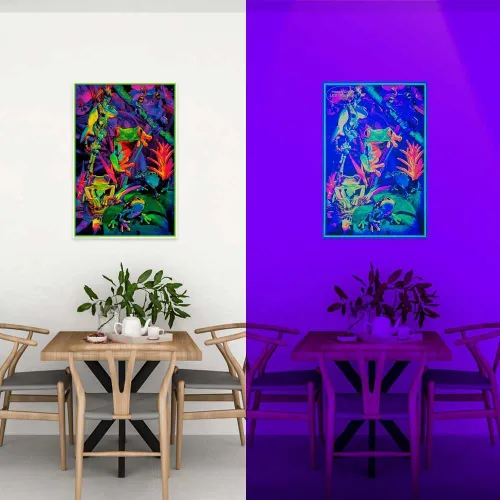 Vista 4 de Studio B Tree Frogs - Póster de luz negra no flocada, 24 x 36, 24 x 36