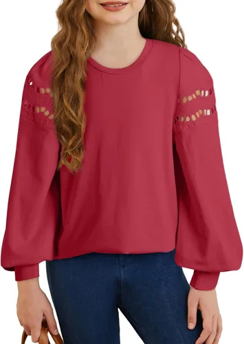 Vista 2 de blibean Camisas de moda para niña, tops de verano de 4 a 15 años