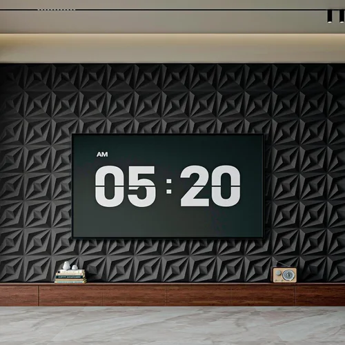 Vista 7 de AMZDEPOT Paneles de pared 3D para decoración de pared interior, 3 opciones de diseño, decoración de pared texturizada de PVC para sala de estar