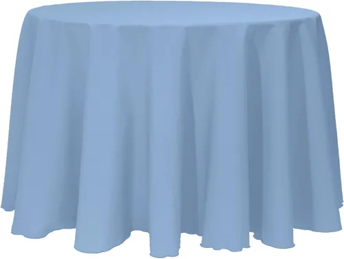Vista 34 de Ultimate Textile Mantel redondo de lino de poliéster de 132 pulgadas, color rojo festivo