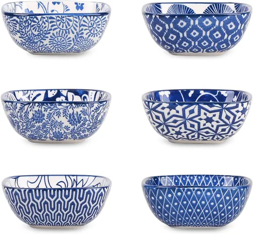 Vista 12 de Selamica Juego de cuencos de cerámica para salsa de soja pequeños, tazón de inmersión de 3 pulgadas, plato de salsa de soja de 2.7 oz, tazón mini