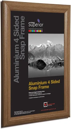 Vista 3 de Marco para póster Sseco – Stuart superior frontal carga fácil de abrir Snap, color Plata anodizado marco (sn1144), Plateado