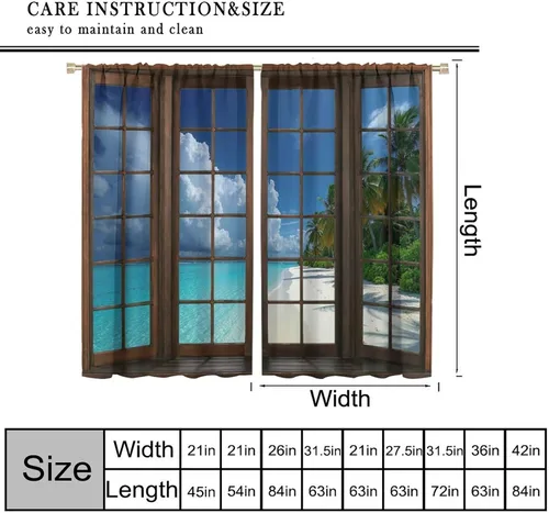 Vista 100 de Cortinas de paisaje, ventana 3D, primavera, bosque, vida silvestre, paisajes de naturaleza, dormitorio, sala de estar, cortinas térmicas opacas de 2