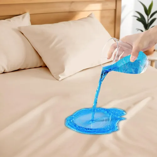 Vista 9 de Hitime Protector de colchón 100% impermeable tamaño individual, funda de colchón lavable a máquina, estilo ajustado con bolsillos profundos
