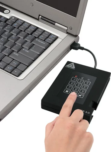 Vista 4 de Apricorn 256GB Aegis Fortress FIPS 140-2 Nivel 2 Validado 256-Bit Encriptado USB 3 SSD externo (A25-3PL256-S256F)